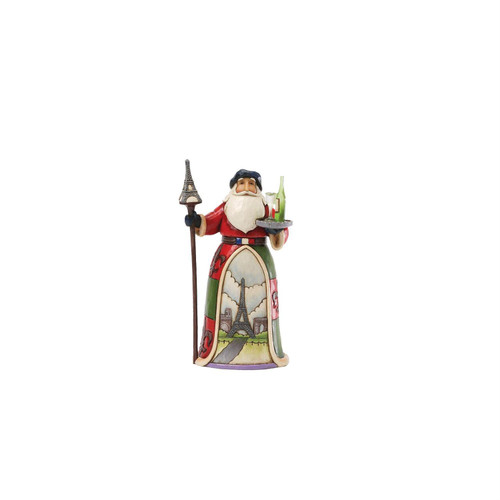 Bonjour & Merry Christmas French Santa 4034366 | Jim Shore™ Around the World Collection