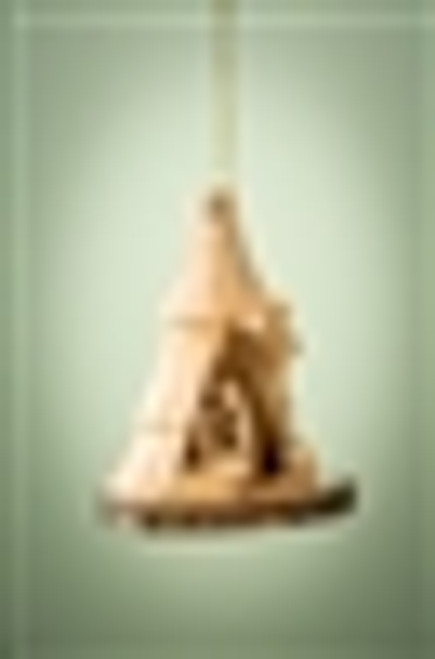 3D Nativity Scene Olivewood Bark Tree Ornament 3D Nativity Scene Olivewood Bark Tree Ornament