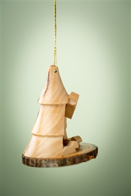 3D Nativity Scene Olivewood Bark Tree Ornament 3D Nativity Scene Olivewood Bark Tree Ornament