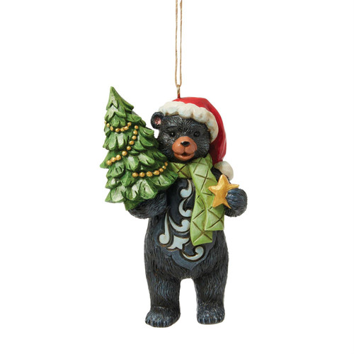 Christmas at the Lodge Black Bear Ornament 6017035 | Jim Shore™ Christmas at the Lodge Collection