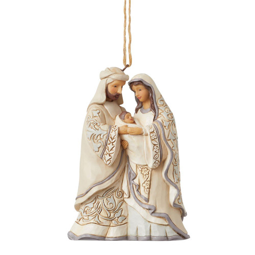 Holy Family Ornament 6015165 | Jim Shore™ White Woodland Collection