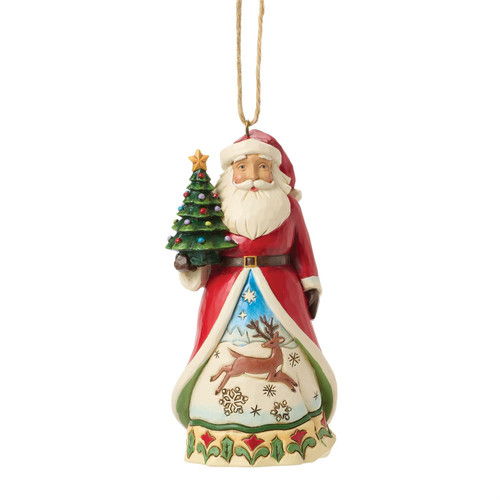 Santa with Vintage Christmas Tree 6017046 | Jim Shore™ Santa Ornaments Collection