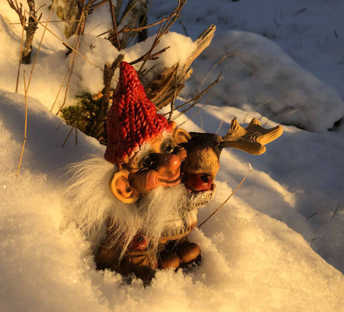 Santa Troll with Moose & Apple #9006