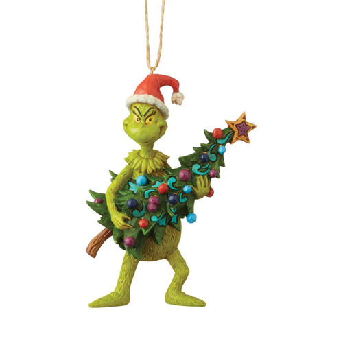 The Grinch with Tree Ornament 6004069 | Jim Shore™ The Grinch™ Collection