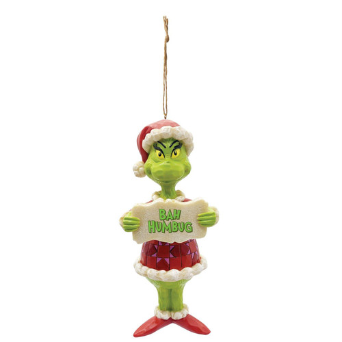 'Bah Humbug' Grinch Ornament 6009533 | Jim Shore™ The Grinch™ Collection