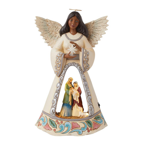 LED Light-Up Angel with Nativity Scene Figurine 6015502