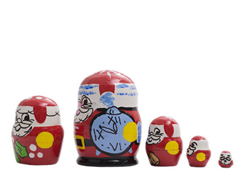 5pc. Mini Santa Matryoshka Nesting Doll 81442M 5pc. Mini Santa Matryoshka Nesting Doll 81442M