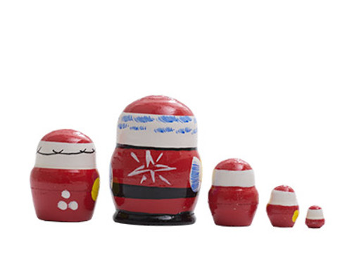 5pc. Mini Santa Matryoshka Nesting Doll 81442M 5pc. Mini Santa Matryoshka Nesting Doll 81442M