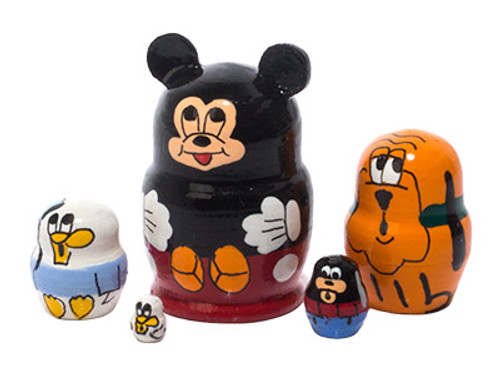 5pc. Mini Mickey Mouse & Friends Matryoshka Nesting Doll Set M750591M 5pc. Mini Mickey Mouse & Friends Matryoshka Nesting Doll Set M750591M