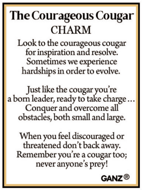 The Courageous Cougar Motivational Poem Card ER71414 The Courageous Cougar Motivational Poem Card ER71414