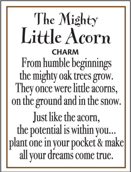 The Mighty Little Acorn Poem Card ER67040