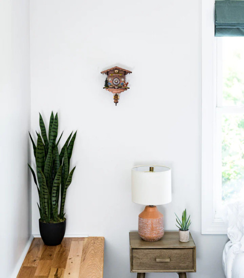 Decorative view of Edelweiss Musical Chalet German Novelty Quartz Cuckoo Clock Decorative view of Edelweiss Musical Chalet German Novelty Quartz Cuckoo Clock