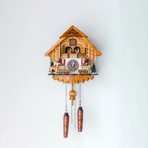 Rheinberg Musical Chalet German Quartz Cuckoo Clock with Dancers by Trenkle Uhren Gmbh | Hermle 64000