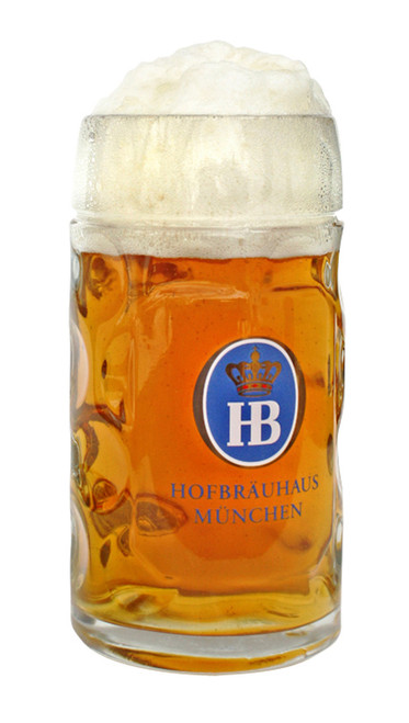 Partial side view of the Authentic Hofbräuhaus-München Glass Beer Mug Partial side view of the Authentic Hofbräuhaus-München Glass Beer Mug
