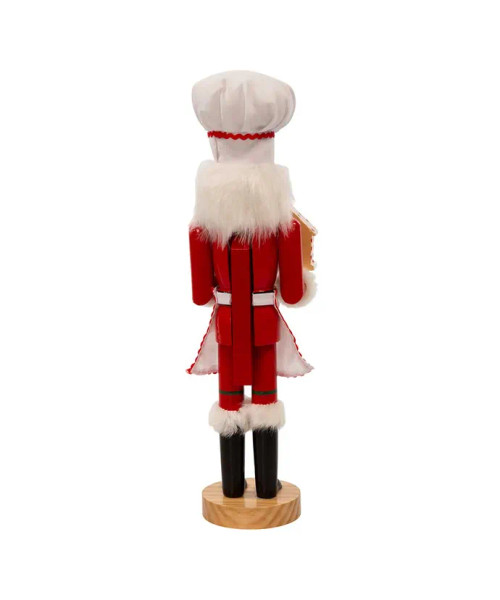 Back view of the African American Gingerbread Chef Nutcracker F2225 Back view of the African American Gingerbread Chef Nutcracker F2225