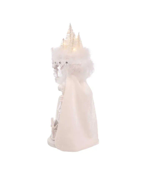 Side view of the LED Light-Up White Winter King Hollywood Nutcrackers™ Exclusive HA0658 Side view of the LED Light-Up White Winter King Hollywood Nutcrackers™ Exclusive HA0658