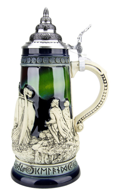 Nordic Northern Lights Viking German Beer Stein