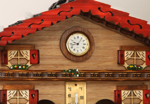 Nuremberg Cuckoo Clock Style German Weatherhaus with Thermometer