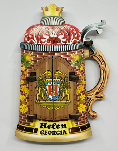 Beer Stein 3D Window 'Helen, Ga' Magnet H788MM | Lindenhaus Imports