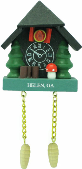 Bavarian Cuckoo Clock House with Mushroom Helen, Ga 3D Wooden Magnet H334MM