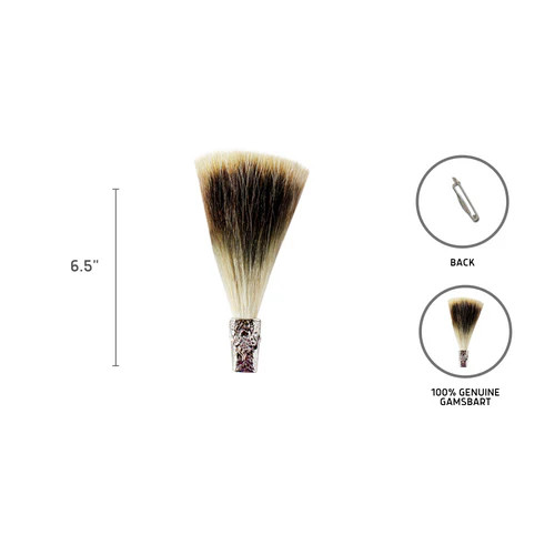 Edelweiss Gamsbart Brush Deluxe Collectible Hat Pin Edelweiss Gamsbart Brush Deluxe Collectible Hat Pin