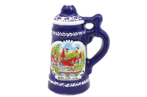 Blue Euro Village Helen, Ga Stein Ceramic Magnet 827M