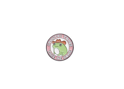 Country Toads Take Me Home Enamel Hat Pin HP88 Country Toads Take Me Home Enamel Hat Pin HP88