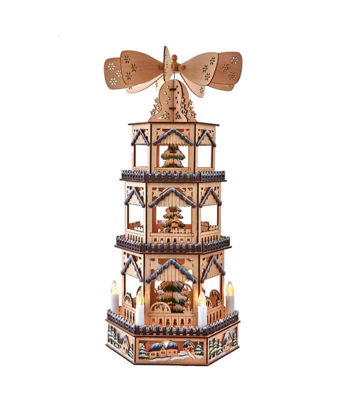LED Light-Up 3 Tier Christmas Pyramid JEL1053