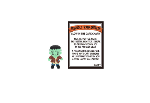 Friendly Frankenstein Glow-in-the-Dark Pocket Charm and Poem Card EH73632