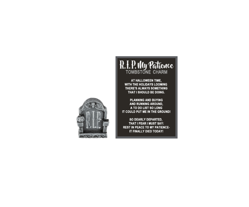 R.I.P. My Patience Tombstone Pocket Charm and Poem Card EH75669