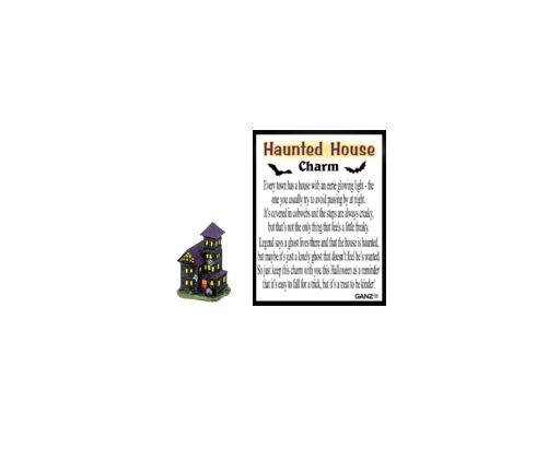 Haunted House Pocket Charm and Poem Card EH75427