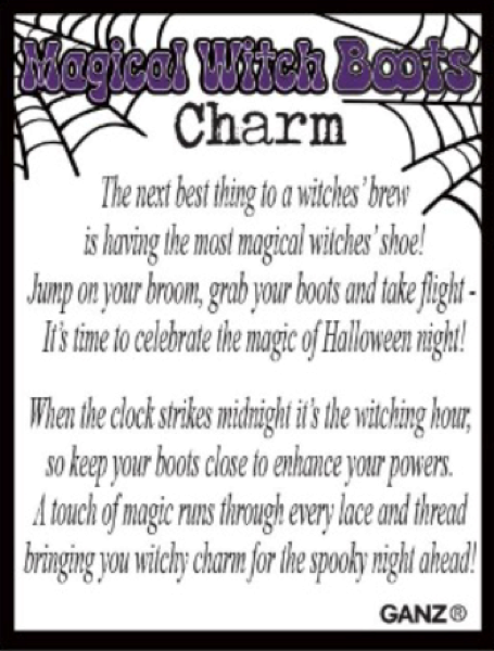 Magical Witch Boots Poem Card