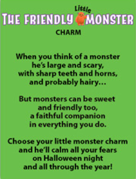 The Friendly Little Monster Poem Card