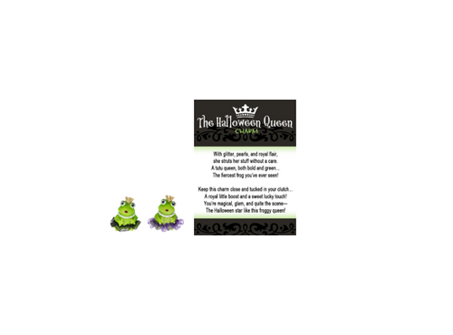 The Halloween Queen Frog Pocket Charm and Poem Card EH74939