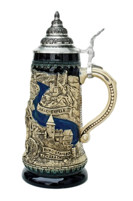 Rhein River Panorama Limited-Edition German Beer Stein