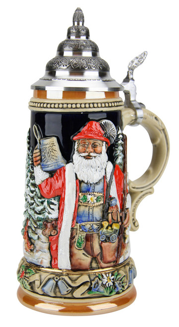 Bavarian Silent Night Santa 24K Gold Limited-Edition German Beer Stein
