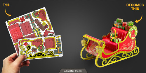 Christmas Sleigh Metal Model Kit