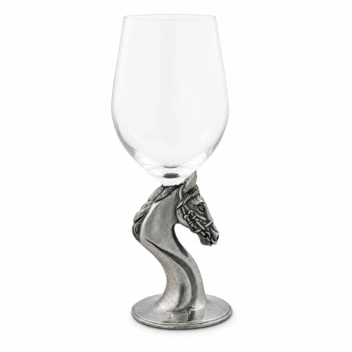 Hand-crafted pewter and hand-blown glass combine to create a luxurious wine glass inspired by noble heritage and quiet sophistication.