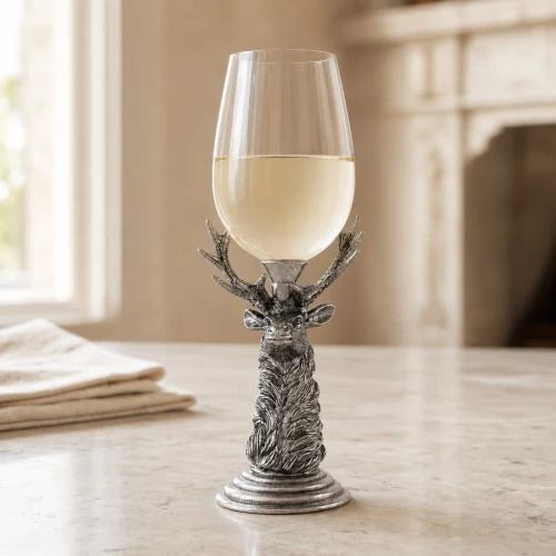 Each stem showcases a finely crafted elk design that embodies the rugged beauty of the wilderness.