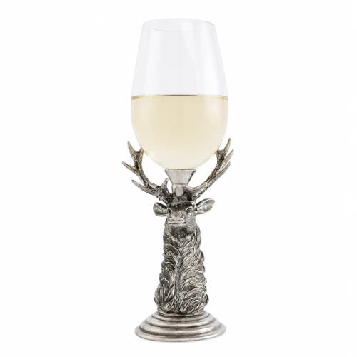 The 9.75" tall, 21 oz. glass sits on a sturdy weighted base, perfect for serving your favorite white wine in style.
