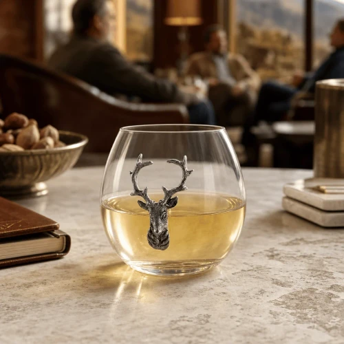 Elk Stemless Pewter Wine Glass B443EH