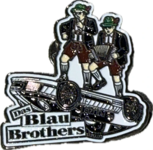 The Blau Brothers Enamel Hat Pin