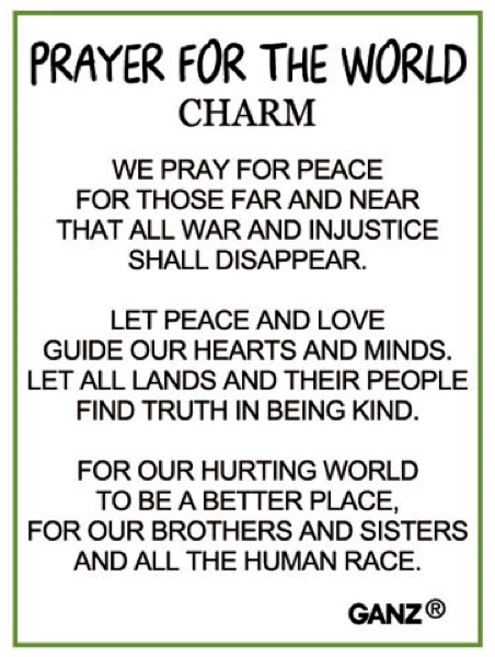Prayer for the World Poem Card