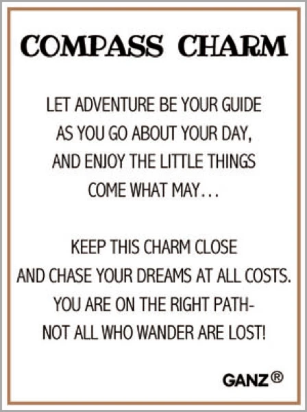 Not All Who Wander Are Lost Compass Poem Card