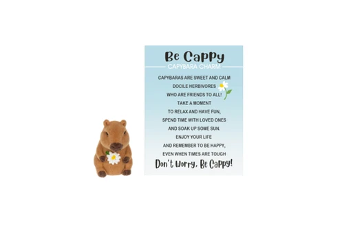 Be Cappy Capybara Pocket Charm and Poem Card ER70901