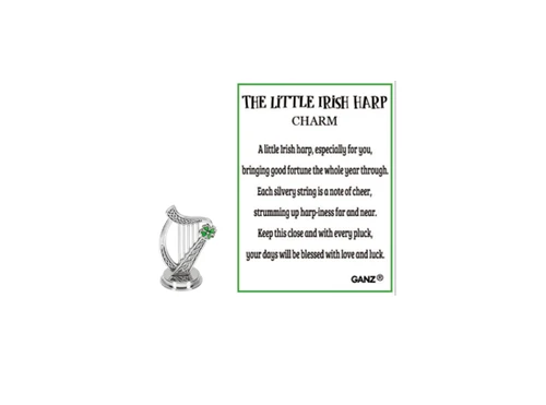 Little Irish Harp Pocket Charm and Poem Card ER76335