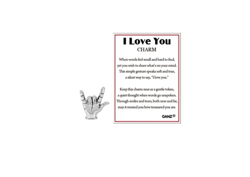I love you American Sign Language Pocket Charm ER76405