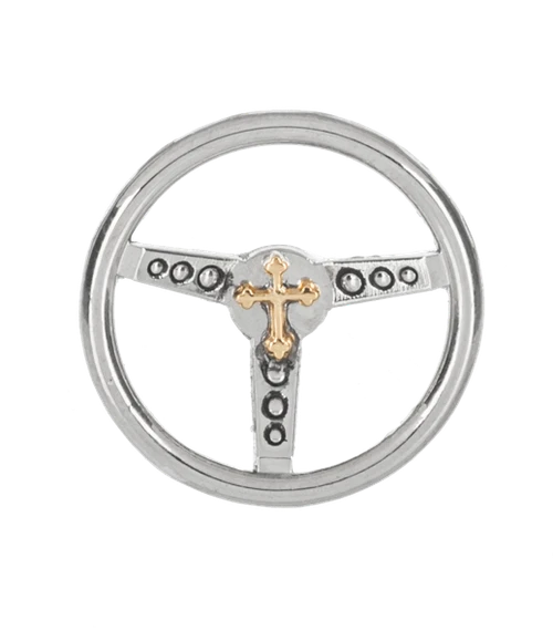 Jesus Takes the Wheel Pocket Charm