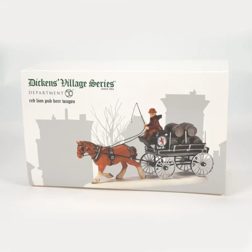 Red Lion Pub Beer Wagon Dickens' Village Series