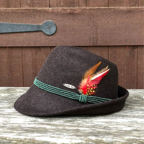 Brown Alpine Oktoberfest Wool Hat